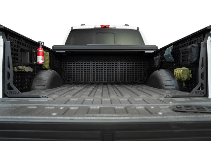 Ford Super Duty Molle Panels - Rear - Addictive Desert Designs - Hammer Black Powder Coat Finish - Black - `23-`27